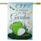 40" Green Life is Better in the Garden House Flag